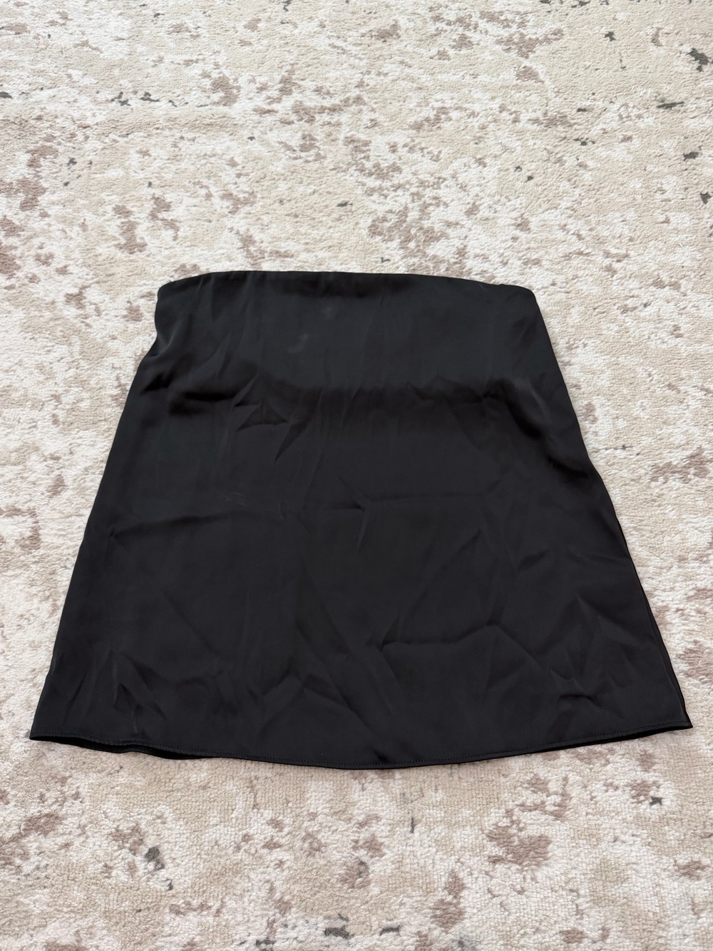Zara Black Satin Bandeau Top Size Medium